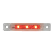 76283 3.5"L ULTRA THIN RED/CLEAR 3-LED MARKER/CLEARANCE LIGHT Rosy Brown