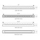 76303 Spyder Series 20" LED Single Row Light Bar Red/Clear Lavender