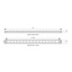 76312 Ultra Thin LED Light Bar 12" L Blue/Blue White Smoke