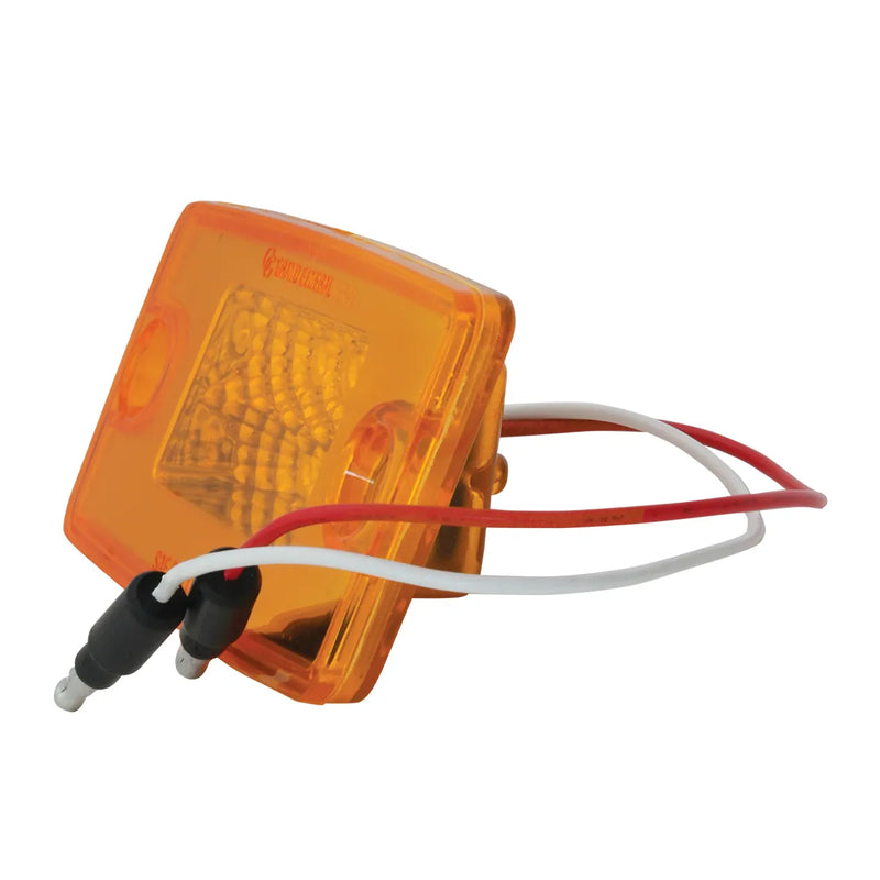 76321 RECT. SPYDER AMBER/CLEAR 8 LED FOR FL VISOR/CAB MARKER LIGHT FREIGHTLINER CAB LIGHT Chocolate