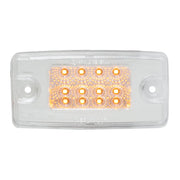 76321 RECT. SPYDER AMBER/CLEAR 8 LED FOR FL VISOR/CAB MARKER LIGHT FREIGHTLINER CAB LIGHT Light Gray