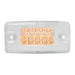 Light Gray RECT. SPYDER AMBER/CLEAR 8 LED FOR FL VISOR/CAB MARKER LIGHT FREIGHTLINER CAB LIGHT