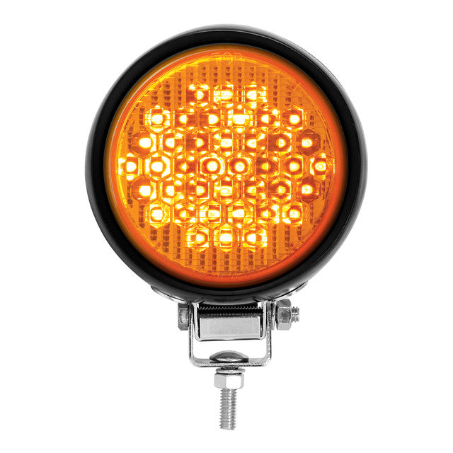 76332 4" Ruggedized LED Light Amber Black