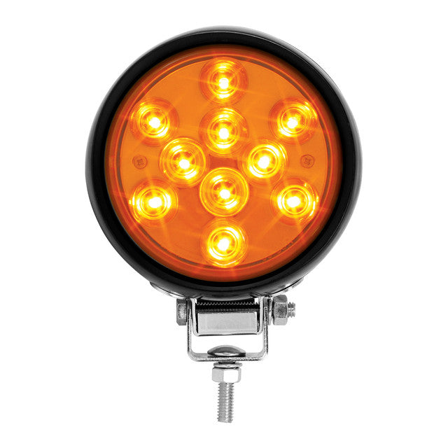76336 4" Ruggedized LED Light Amber Black