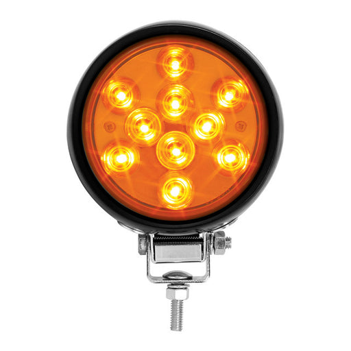 76336 4" Ruggedized LED Light Amber Black