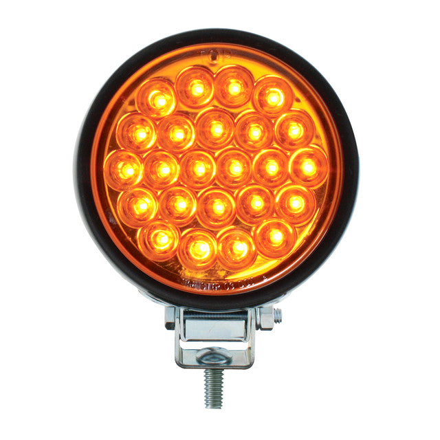 76338 4" Ruggedized LED Light Amber Dark Slate Gray