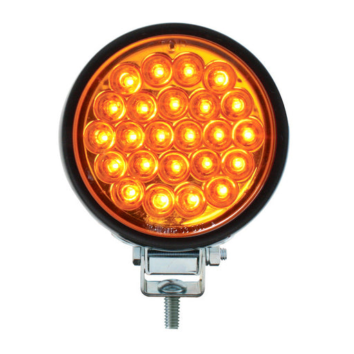 76338 4" Ruggedized LED Light Amber Dark Slate Gray