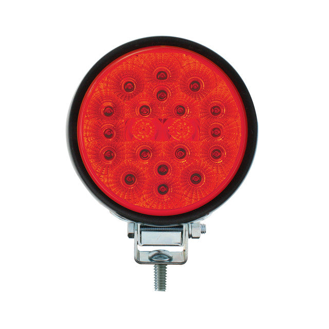 76343 4" Ruggedized LED Light Red Firebrick