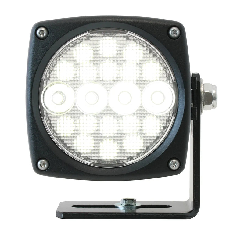76356 RECTANGULAR 20-LED HEAVY DUTY WIDE ANGLE WORK LIGHT, 12~54V WORKLIGHT Light Gray