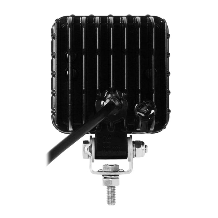 Black 3.5" SQUARE 10-LED WORK LIGHT, BLACK HOUSING W/ VISOR, 9~36V