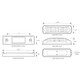 76405 Fleet Series Medium Rectangular LED Light, Amber White Smoke