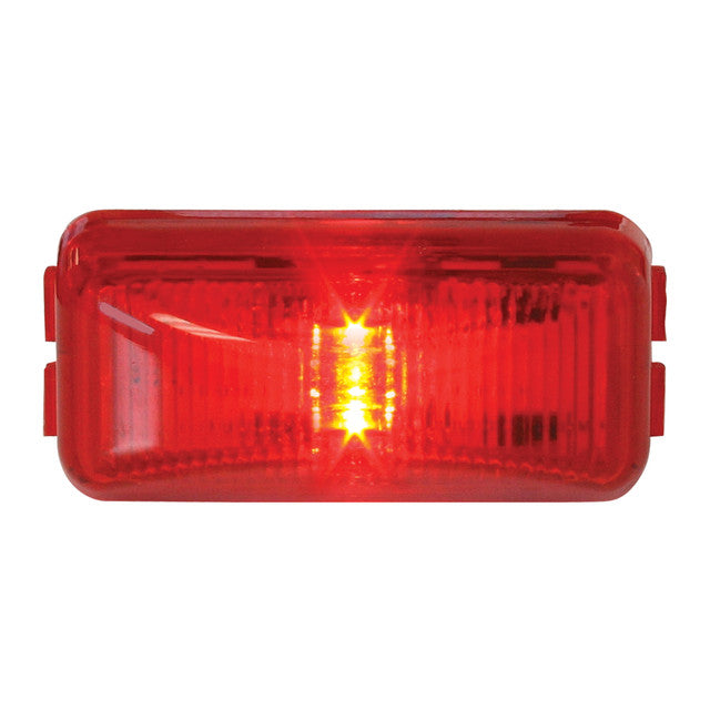 76412 Fleet Series Small Rectangular LED Light, Red Firebrick