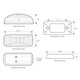 76415 Fleet Series Small Rectangular LED Light, Amber White Smoke