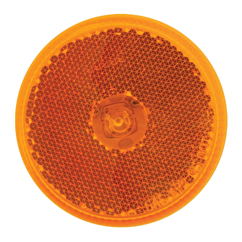 76425 2.5" AMBER 1 LED MARKER LIGHT W/GROMMET & PIGTAIL 2.5" ROUND Chocolate