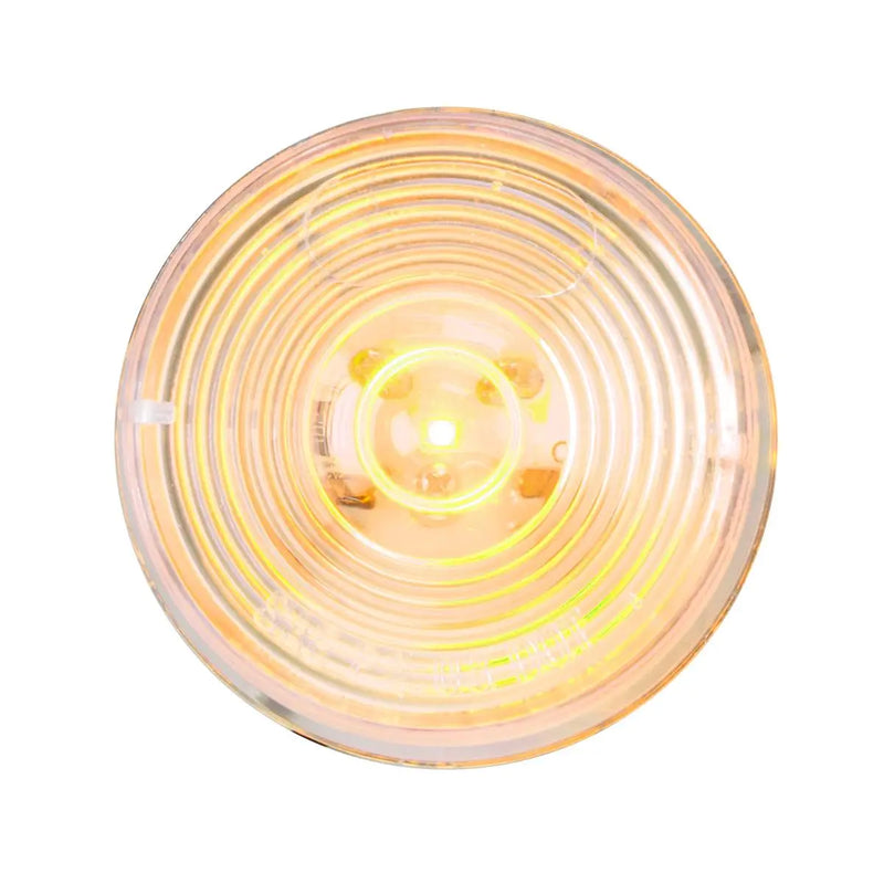 76431 2" AMBER/CLEAR 1 LED MARKER SEALED LIGHT 2" ROUND Wheat