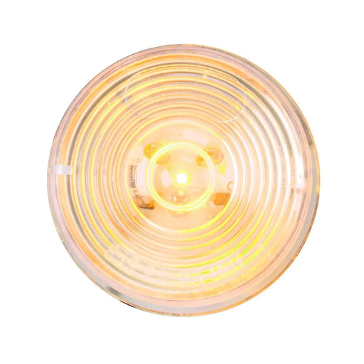 Wheat 76431 2" AMBER/CLEAR 1 LED MARKER SEALED LIGHT 2" ROUND