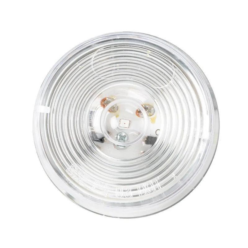 76433 2" RED/CLEAR 1 LED MARKER SEALED LIGHT 2" ROUND Light Gray
