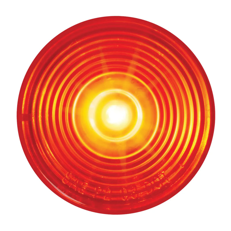 76432 2" RED/RED 1 LED MARKER SEALED LIGHT 2" ROUND Firebrick