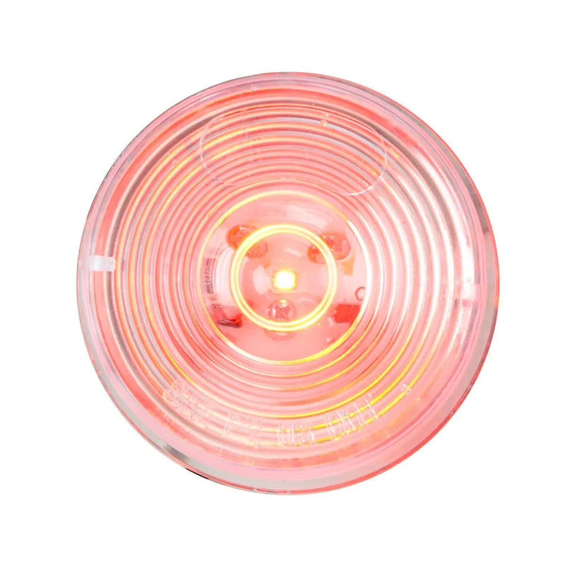 76433 2" RED/CLEAR 1 LED MARKER SEALED LIGHT 2" ROUND Light Pink