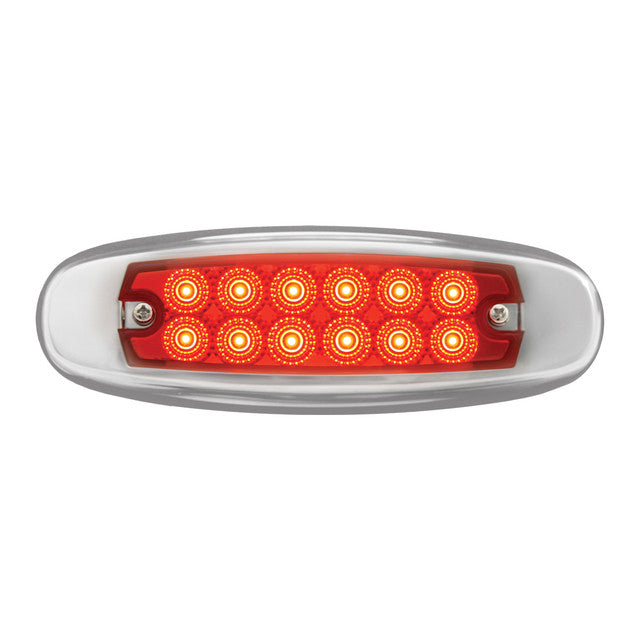 76442 Spyder Series Ultra Thin LED Light,Red Gray