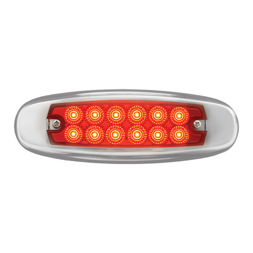 76442 Spyder Series Ultra Thin LED Light,Red Gray
