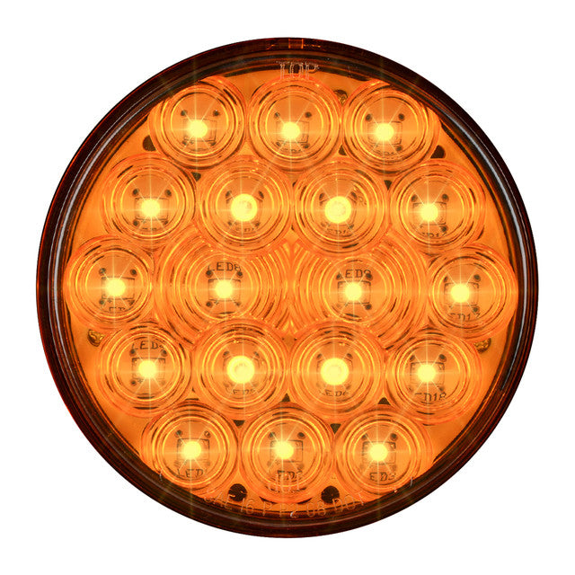 76445 Fleet Series 4" LED Light with 3-Pin Weather Pack Plug, Amber Chocolate
