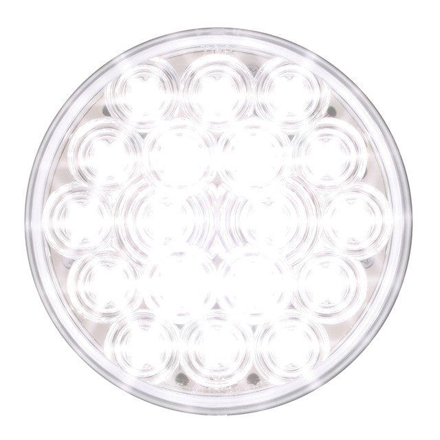 76449 Fleet Series 4" LED Light with 3-Pin Weather Pack Plug, White/Clear Lavender
