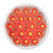 Tomato 4" FLEET RED/CLEAR 18 LED LIGHT W/ GROMMET & PIGTAIL 4" ROUND