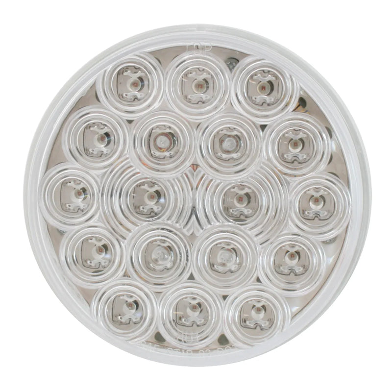76458 Fleet Series 4" LED Light, Red/Clear 4" ROUND Gray