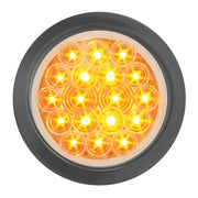 76456 Fleet Series 4" LED Light, Amber/Clear 4" ROUND Dim Gray