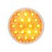 Goldenrod 4" FLEET AMBER/CLEAR 18 LED LIGHT W/ GROMMET & PIGTAIL 4" ROUND