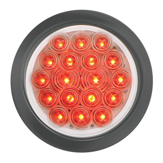 76458 Fleet Series 4" LED Light, Red/Clear 4" ROUND Tomato