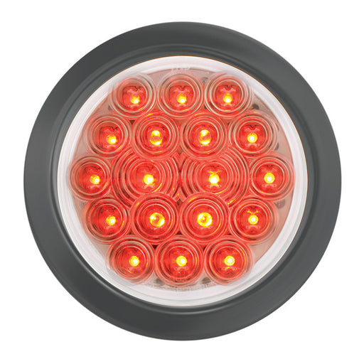 76458 Fleet Series 4" LED Light, Red/Clear 4" ROUND Tomato