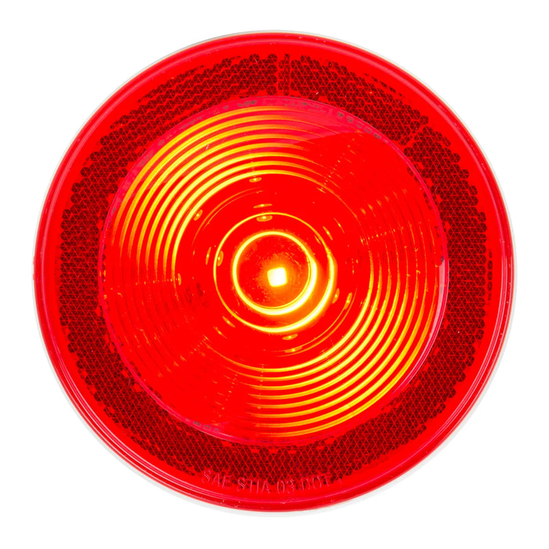 76459 Reflective Series 4" LED Light with Reflective Ring Lens, Red 4" ROUND Light Goldenrod
