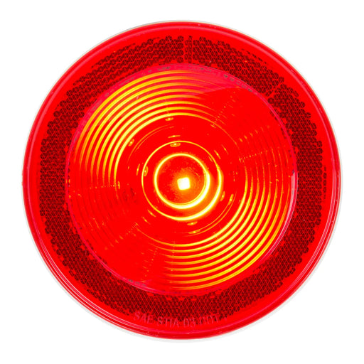Light Goldenrod 4" RED/RED 16 LED SEALED LIGHT W/ REFLECTIVE RING LENS 4" ROUND