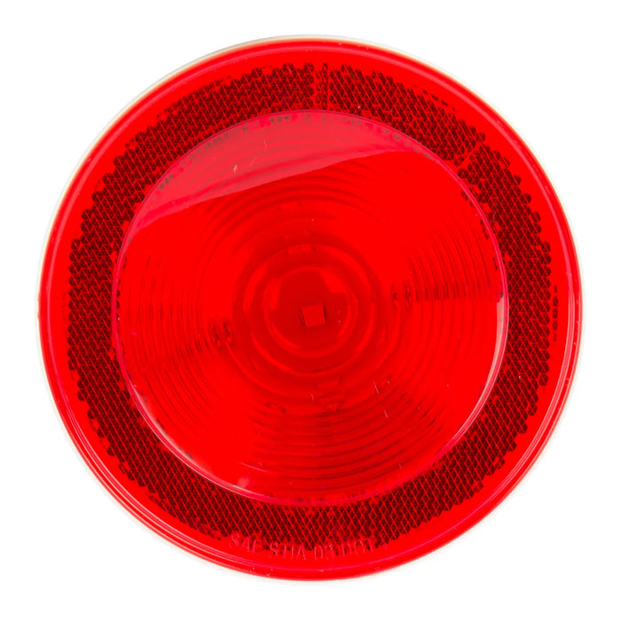 Red 4" RED/RED 16 LED SEALED LIGHT W/ REFLECTIVE RING LENS 4" ROUND