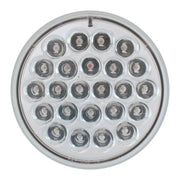 76508 Pearl Series Continuous 4" LED Strobe Light, Red/Clear 4" ROUND Gray