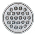Gray 76468 #1 4" PEARL WHITE/CLEAR 24 LED STROBE SEALED LIGHT, 9~36V 4" ROUND