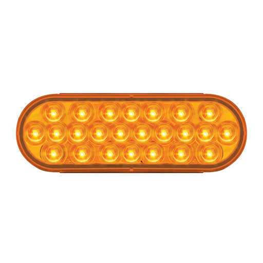 Goldenrod 76470 #1 OVAL PEARL AMBER LED STROBE LIGHT, AMBER LENS, 9~36V 2"X6" STROBE