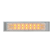 76486 Spyder Series 10" Low Profile LED Double Row Light Bar, Amber/Clear Tan
