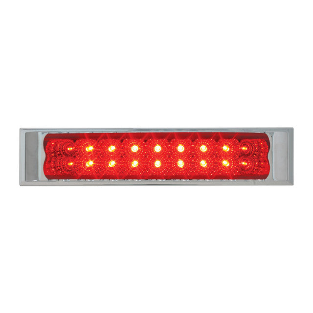 76487 Spyder Series 10" Low Profile LED Double Row Light Bar, Red Firebrick