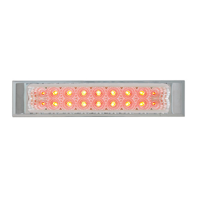 76488 Spyder Series 10" Low Profile LED Double Row Light Bar, Red/Clear Gray