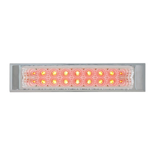 76488 Spyder Series 10" Low Profile LED Double Row Light Bar, Red/Clear Gray