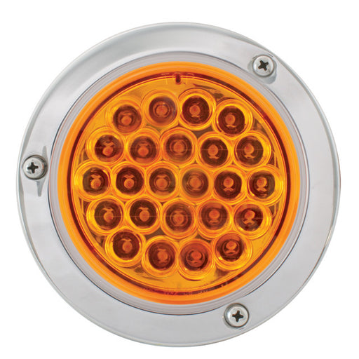 76490 Pearl Series Continuous 4" LED Strobe Light, Amber 4" ROUND Gray