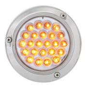 76491 Pearl Series Continuous 4" LED Strobe Light, Amber/ Clear Gray