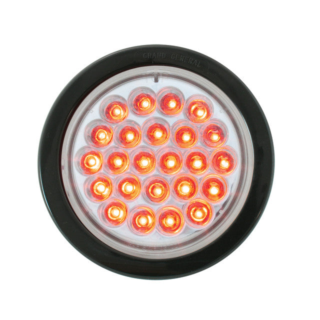 76503 Pearl Series Continuous 4" LED Strobe Light, Red/Clear Gray