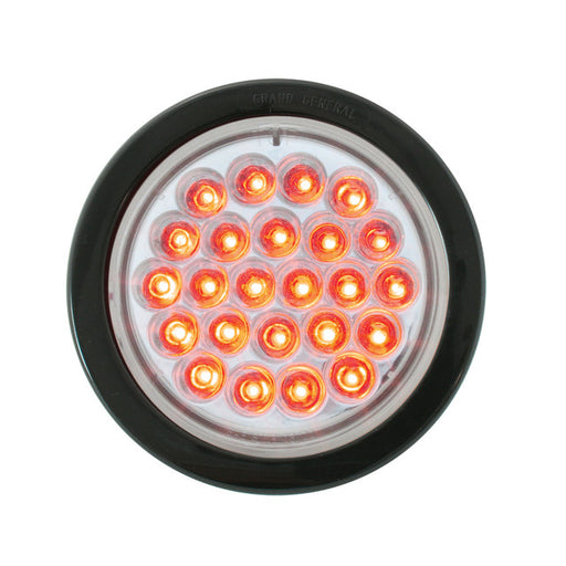 76503 Pearl Series Continuous 4" LED Strobe Light, Red/Clear Gray
