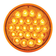 76460 #1 4" PEARL AMBER/AMBER 24LED STROBE SEALED LIGHT, 9~36V 4" ROUND Chocolate