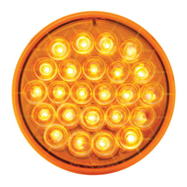 76505 Pearl Series Continuous 4" LED Strobe Light, Amber 4" ROUND Chocolate