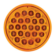 76460 #1 4" PEARL AMBER/AMBER 24LED STROBE SEALED LIGHT, 9~36V 4" ROUND Chocolate